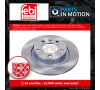 Febi Bilstein 44044 Brake Disc Pair Braking Fits Vauxhall Adam 1.4 S 2014-2019