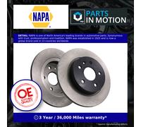 2x Brake Discs Pair Solid fits VAUXHALL MOKKA J13 Rear 1.4 1.6 1.6D 1.7D 2012 on