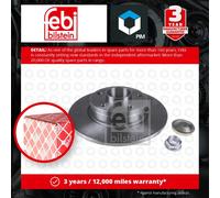 2x Brake Discs Pair Solid fits OPEL VIVARO A 2.0D Rear 06 to 14 280mm Set Febi