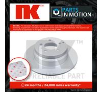 2x Brake Discs Pair Solid fits VOLVO 850 2.0 Rear 91 to 96 296mm Set NK 271794