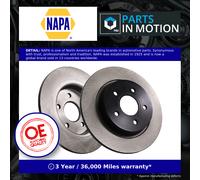 2x Brake Discs Pair Solid fits VOLVO V50 545 Rear 03 to 12 280mm Set NAPA New