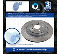 Blue Print Carbon Pair of Solid Painted Brake Disc Rotor ADF124306 fits REAR