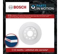 2x Brake Discs Pair Solid fits VW CADDY Mk3 Rear 04 to 15 256mm Set Bosch New