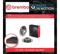 2x Brake Discs Pair Solid fits VW GOLF Rear 03 to 20 253mm Set Brembo VOLKSWAGEN