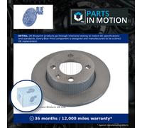 2x Brake Discs Pair Solid fits VW POLO 1.6 Rear 95 to 01 230mm Set Blue Print