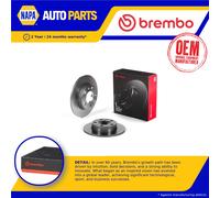 2x Brake Discs Pair Solid fits VW POLO Rear 2001 on With ABS 230mm Set Brembo