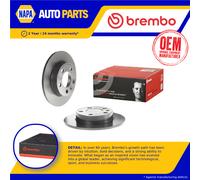 2x Brake Discs Pair Solid fits VW TAIGO CS1 1.0 Rear 2021 on 230mm Set Brembo