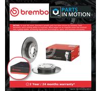 2x Brake Discs Pair Solid fits VW TAIGO CS1 1.0 Rear 2021 on 230mm Set Brembo