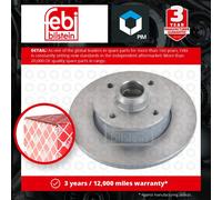 febi bilstein Pair of Brake Disc Rotor 09074 fits Rear OE 191 615 601