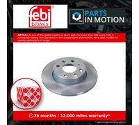 Febi Bilstein 19510 Brake Disc Pair Fits Opel Corsa 1.0 1.2 1.2 Twinport 1.2 16V