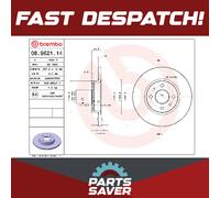 2x Brake Discs Pair Solid Front 257mm 08.9621.14 Brembo Set 71738373 Quality New