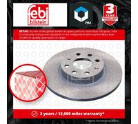 2x Brake Discs Pair Solid Front 257mm 43919 Febi Set 0000055700918 51806099 New