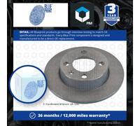 2x Brake Discs Pair Solid fits VW POLO 1.6 Rear 95 to 01 230mm Set Blue Print