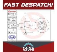 2x Brake Discs Pair Solid Rear 239mm 08.9148.11 Brembo Set 1J0615601D Quality