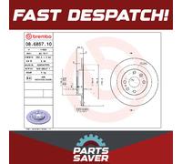2x Brake Discs Pair Solid Rear 250mm 08.6857.10 Brembo Set BB4C26251 BB4C26251A