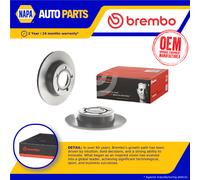 2x Brake Discs Pair Solid Rear 255mm 08.9084.11 Brembo Set 4B0615601B Quality
