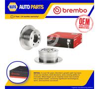 2x Brake Discs Pair Solid Rear 258mm 08.7724.20 Brembo Set 9014230812 9014231012