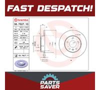 2x Brake Discs Pair Solid Rear 264mm 08.7627.11 Brembo Set 569109 90575113 New