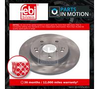 2x Brake Discs Pair Solid Rear 268mm 198756 Febi Set EM2EU3502114AD2 Quality New
