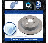 Blue Print ADT343175 Brake Disc Set (2 Brake Disc) rear, full, No. of Holes 4