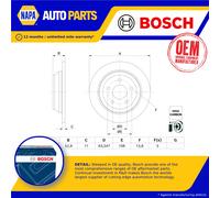 2x Brake Discs Pair Solid Rear 271mm 0986479H55 Bosch Set 2413300 BD3007 Quality