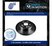 Blue Print Pair of Solid Painted Brake Disc Rotor ADT343162 fits REAR