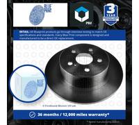 Blue Print Pair of Solid Painted Brake Disc Rotor ADT343162 fits REAR