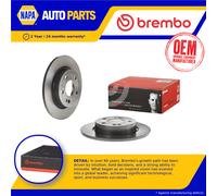 2x Brake Discs Pair Solid Rear 276mm 08.D758.11 Brembo Set 2474230112 Quality
