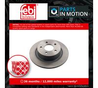 2x Brake Discs Pair Solid Rear 277.8mm 44016 Febi Set 1362867 1362868 4367107