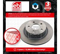 2x Brake Discs Pair Solid fits FORD TRANSIT CONNECT 1.8 Rear 02 to 13 EYPC Set