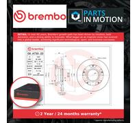 2x Brake Discs Pair Solid Rear 280mm 08.A730.20 Brembo Set 1371421 1387152 New