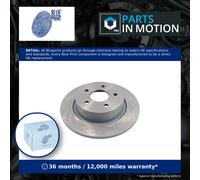 2x Brake Discs Pair Solid Rear 280mm ADF124312 Blue Print Set 1683383 1683384