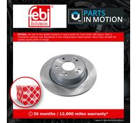 2x Brake Discs Pair Solid Rear 281.6mm 108670 Febi Set 42510T7WA01 42510T7WA02