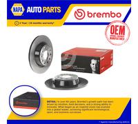 2x Brake Discs Pair Solid Rear 282mm 08.A202.11 Brembo Set 1K0615601AD Quality