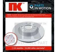 2x Brake Discs Pair Solid fits AUDI A3 8P1, 8P7, 8PA Rear 03 to 13 282mm Set NK