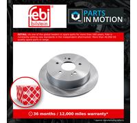 2x Brake Discs Pair Solid Rear 284mm 170697 Febi Set 4840134100 4840134101 New