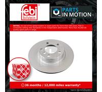 2x Brake Discs Pair Solid Rear 296mm 106295 Febi Set 34219808513 34219811540 New