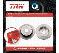 2x Brake Discs Pair Solid fits TOYOTA VERSO ZGR20 1.6 Rear 09 to 18 1ZR-FAE Set