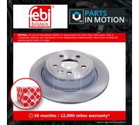 2x Brake Discs Pair Solid Rear 302mm 43819 Febi Set LR039935 Quality Guaranteed