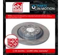 2x Brake Discs Pair Solid Rear 304mm 196887 Febi Set 10491104 Quality Guaranteed