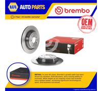 2x Brake Discs Pair Solid Rear 316mm 08.N258.41 Brembo Set 2019881 5310798 New