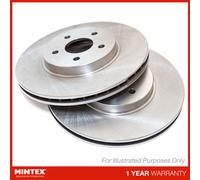 2x Brake Discs Pair Vented 278mm MDC1691 Mintex BFF43325X C24Y3325XB BP4Y3325XB