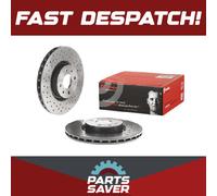 2x Brake Discs Pair Vented fits ABARTH 500 1.4 Front 2008 on 284mm Set Brembo