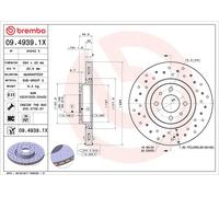 2x Brake Discs Pair Vented fits ABARTH 500C 312.AXD1A 1.4 Front 2008 on 284mm