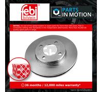2x Brake Discs Pair Vented fits AUDI 80 B3 1.6D Front 87 to 91 256mm Set Febi