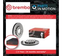 2x Brake Discs Pair Vented fits AUDI A1 8X Front 10 to 18 256mm Set Brembo New