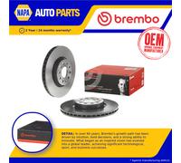 2x Brake Discs Pair Vented fits AUDI A3 Front 2003 on 312mm Set Brembo Quality