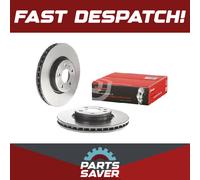 2x Brake Discs Pair Vented fits AUDI A4 Allroad B9 3.0D Front 2016 on 318mm Set