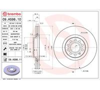 2x Brake Discs Pair Vented fits AUDI A4 B7 2.5D Front 04 to 06 BDG 320mm Set New