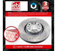 2x Brake Discs Pair Vented Front 319.8mm 44121 Febi Set 8E0615301AE Quality New
